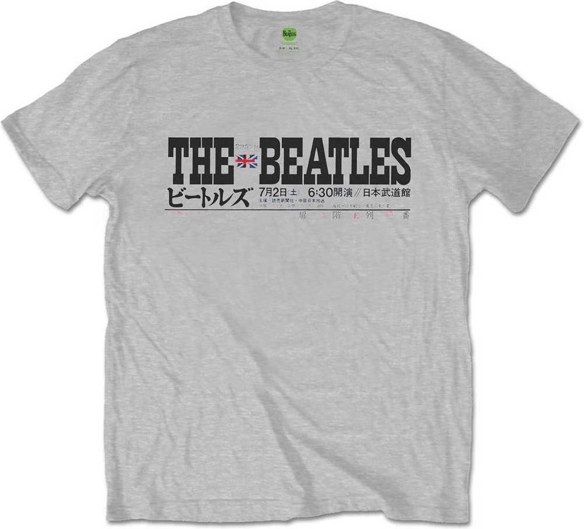 The Beatles - Budokan Set List Heren T-shirt - M - Grijs