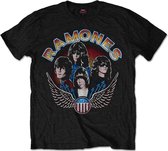 Ramones Heren Tshirt -L- Vintage Wings Photo Zwart