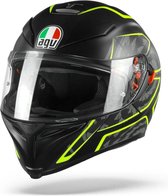 Agv K5 S Max Vision Tornado Mat Zwart Geel Fluo Integraalhelm - Motorhelm - Maat S