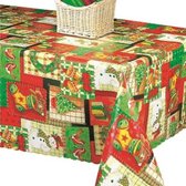 PVC Tafellaken - Tafelkleed - Tafelzeil - Kerstmis - Feestdagen - Opgerold op koker - Geen plooien - Duurzaam - 140 cm x 200 cm - X-Mas