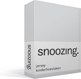 Snoozing - Katoen - Kinderhoeslaken - Ledikant - 60x120 cm - Grijs