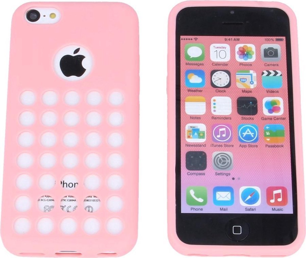 Apple iPhone 5C Siliconen Case Hoesje Roze Pink