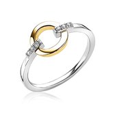 ZINZI ring ZIR1814G - Zilver 925, Verguld - Zirkonia