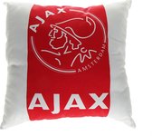 Ajax kussen - rood/wit