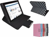 Polkadot Hoes voor de Azpen A1022 10.1 Inch, Diamond Class Cover met Multi-stand, Wit, merk i12Cover