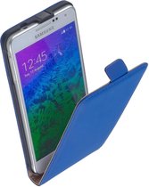 LELYCASE Lederen Samsung Galaxy Alpha SM-G850F Flip Case Cover Hoesje Blauw