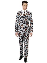 Suitmeister Grey Icons - Heren Kostuum - Grijs - Halloween - Maat XXL