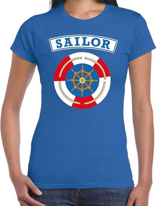 Zeeman/sailor verkleed t-shirt blauw voor dames - maritiem carnaval / feest  shirt... | bol.com