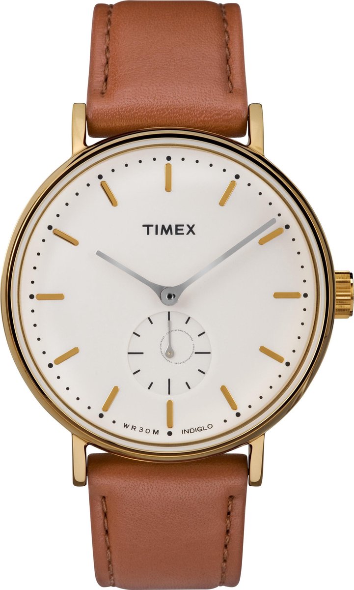 Timex Fairfield TW2R37900 Horloge - Leer - Bruin - Ø 41 mm