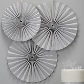 Waaier Luxe Perfect Zilver - 3 stuks