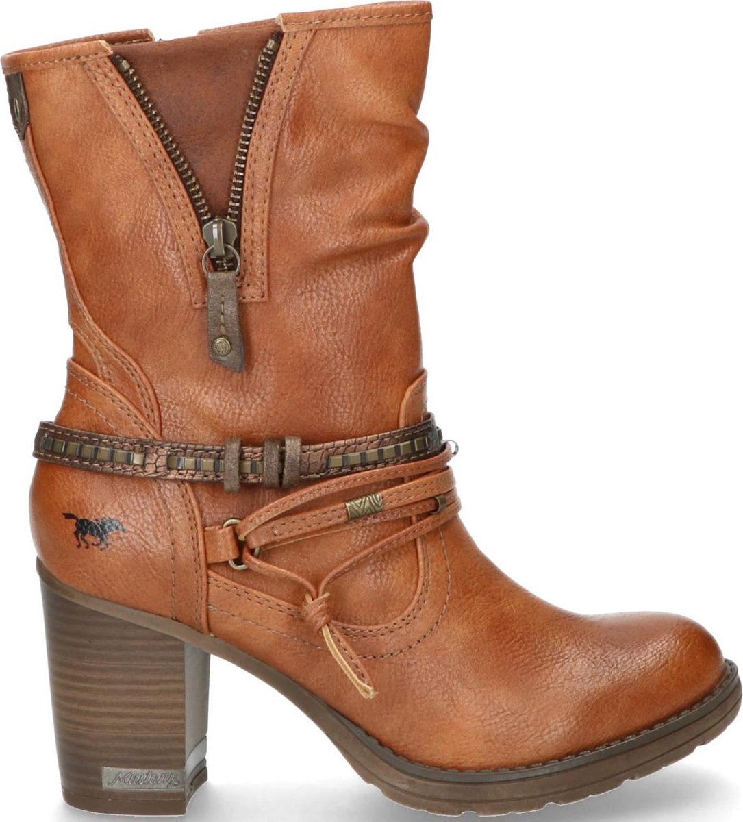 Mustang Laars Dames Bruin Cognac bol