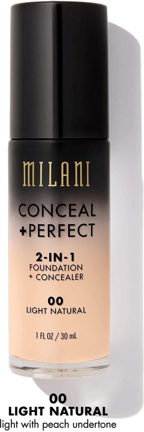 Milani Conceal + Perfect 2-in-1 Foundation + Concealer 00 Light Natural