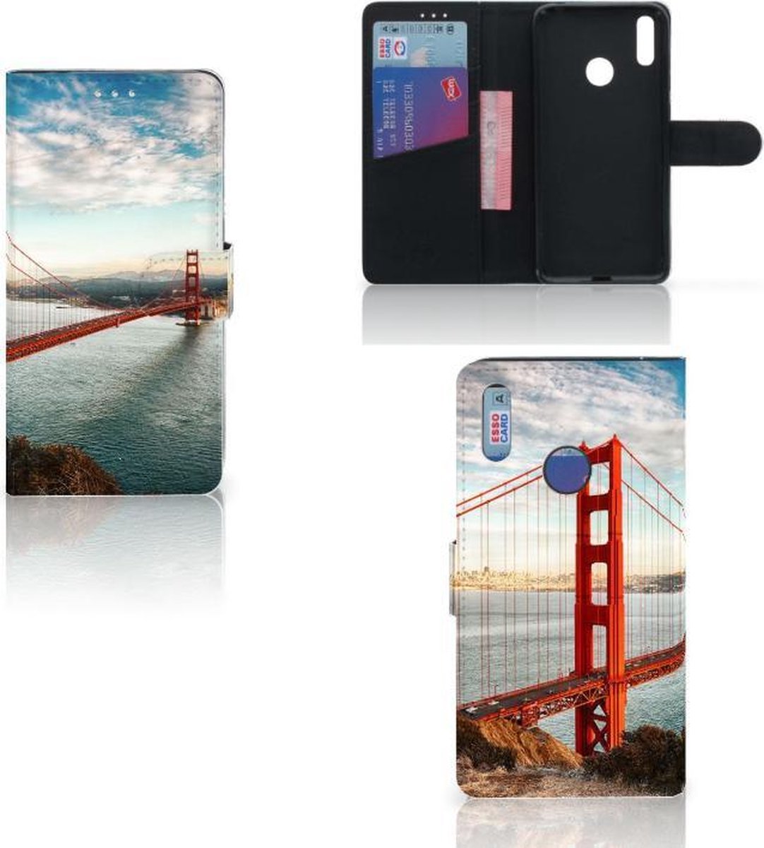 Huawei Y7 (2019) Flip Cover Golden Gate Bridge