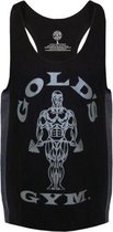 GGVST010 Muscle Joe Tonal Panel Stringer Vest - Black - S
