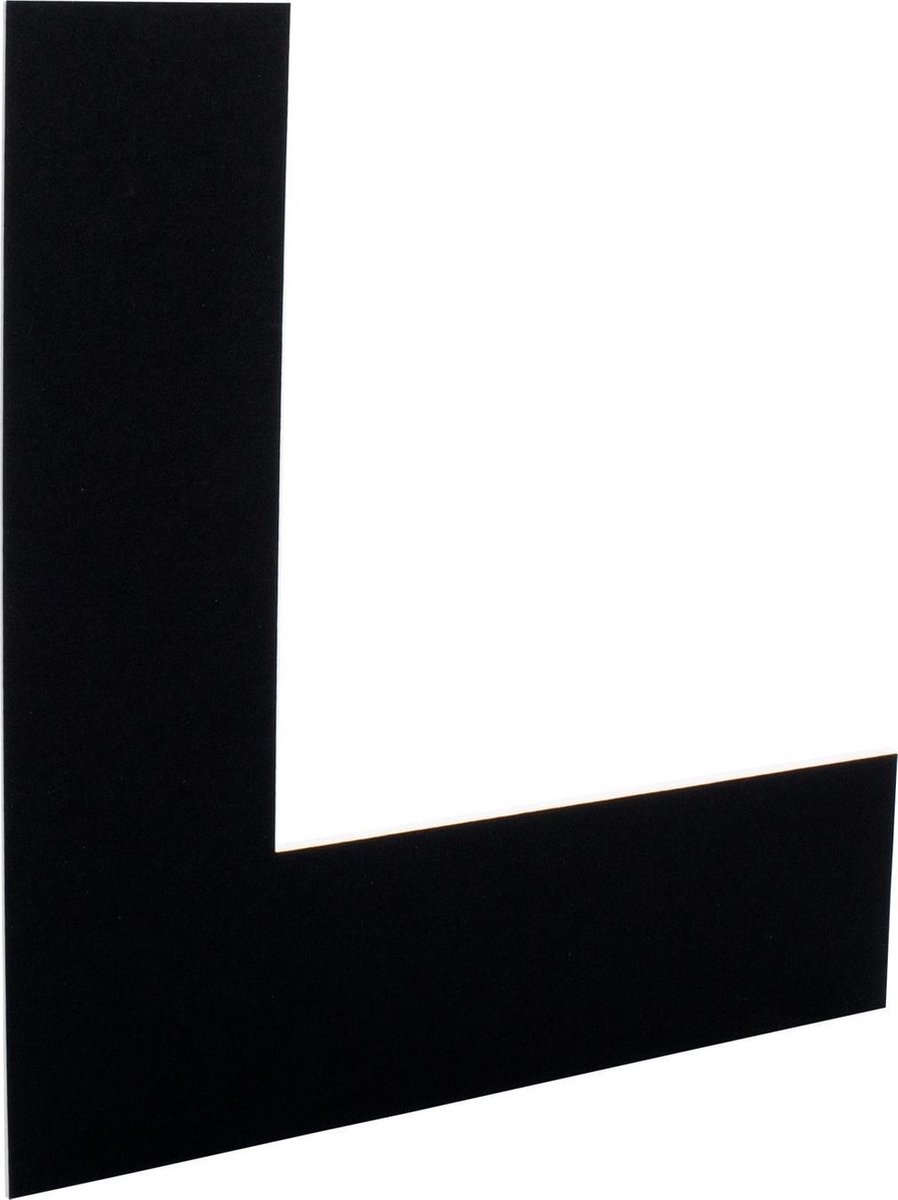 Passe-partouts 413 Zwart 13x18cm met 8x12cm uitsnede (5 stuks)