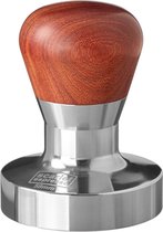 scarlet espresso | Tamper "Passion" voor barista; met ergonomische PVC of kostbaar houten handvat naar keuze en precisie roestvrijstalen basis.