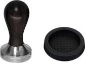 scarlet espresso | Tamper "Classic" voor barista; met ergonomische handgreep van kostbaar hout en een nauwkeurig vervaardigde roestvrijstalen basis.