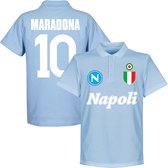 Napoli Maradona 10 Team Polo Shirt - Lichtblauw - M