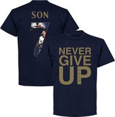 Never Give Up Spurs Son 7 Gallery T-Shirt - Navy/ Goud - S