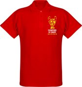 Liverpool Champions League 2019 Trophy Polo - Rood - 5XL