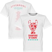 Liverpool Champions League 2019 Trophy Squad T-Shirt - Wit - XL