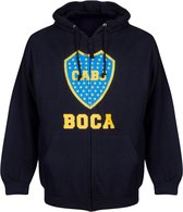 Boca Juniors CABJ Crest Full Zipped Hoodie - Navy - XXL