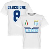 Lazio Roma Gascoigne 8 Team T-Shirt - Wit - 5XL
