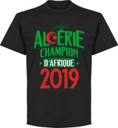 Algerije Afrika Cup 2019 Winners T-Shirt - Zwart - XXXXL