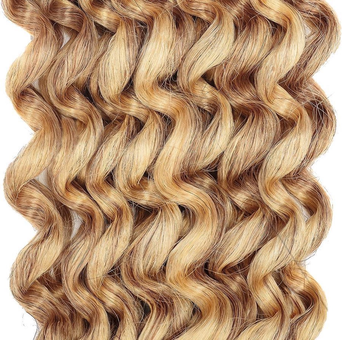 Remy Human Hair extensions curly 18 - blond 18/613# | bol.com