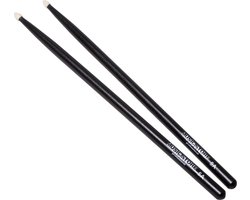 MUSIC STORE 5A Sticks, zwart, Hornbeam, Wood Tip - Drumsticks