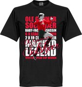 Solskjaer Legend T-Shirt - Zwart - XXL