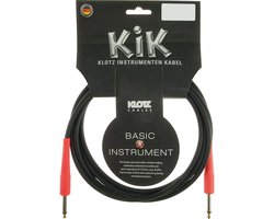 Klotz instrumentenkabel 6 m zwart KIK-Colourood shocking rood - Instrumentenkabel