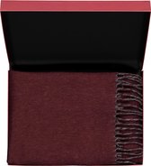 Profuomo heren sjaal in cadeauverpakking - bordeaux grijs kasjmier