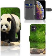 Housse en Cuir Premium Flip Case Portefeuille Etui pour Apple iPhone 11 Portefeuille Panda Cadeau d'anniversaire