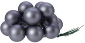 Titan Grey Combi Kerstballen - Transbox A 144 Glass Baubles On Wire Matt Stone Grey  Dia2.5