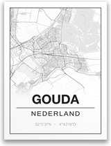 Poster/plattegrond GOUDA - A4