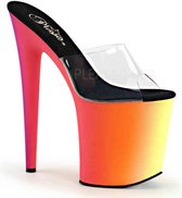 Pleaser Muiltjes -37 Shoes- RAINBOW-801UV Paaldans schoenen Multicolours/Transparant