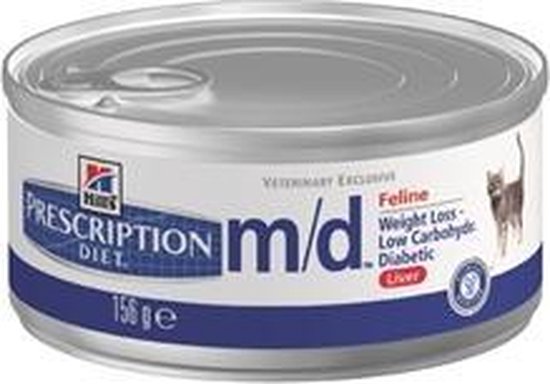 Hill's Prescription Diet M/D - Weight Loss Diabetic - Kattenvoer - 24 x 156 g