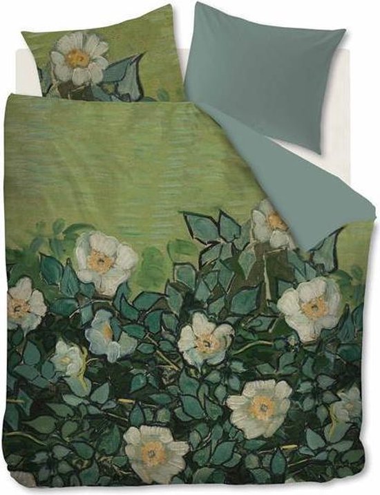 Beddinghouse x Van Gogh Museum Wild Roses dekbedovertrek - Tweepersoons - 200x200/220 - Groen