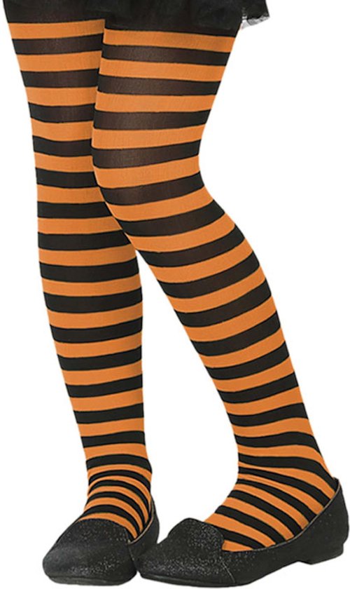component ontwerp patroon ATOSA - Oranje en zwart gestreepte panty voor kinderen - Accessoires >  Panty's en kousen | bol.com