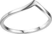 Jewelryz Wishbone Ring | Gerhodineerd 925 sterling zilver | Maat 18