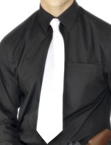 SMIFFYS - Witte gangster stropdas voor volwassenen - Accessoires > Stropdassen, bretels, riemen