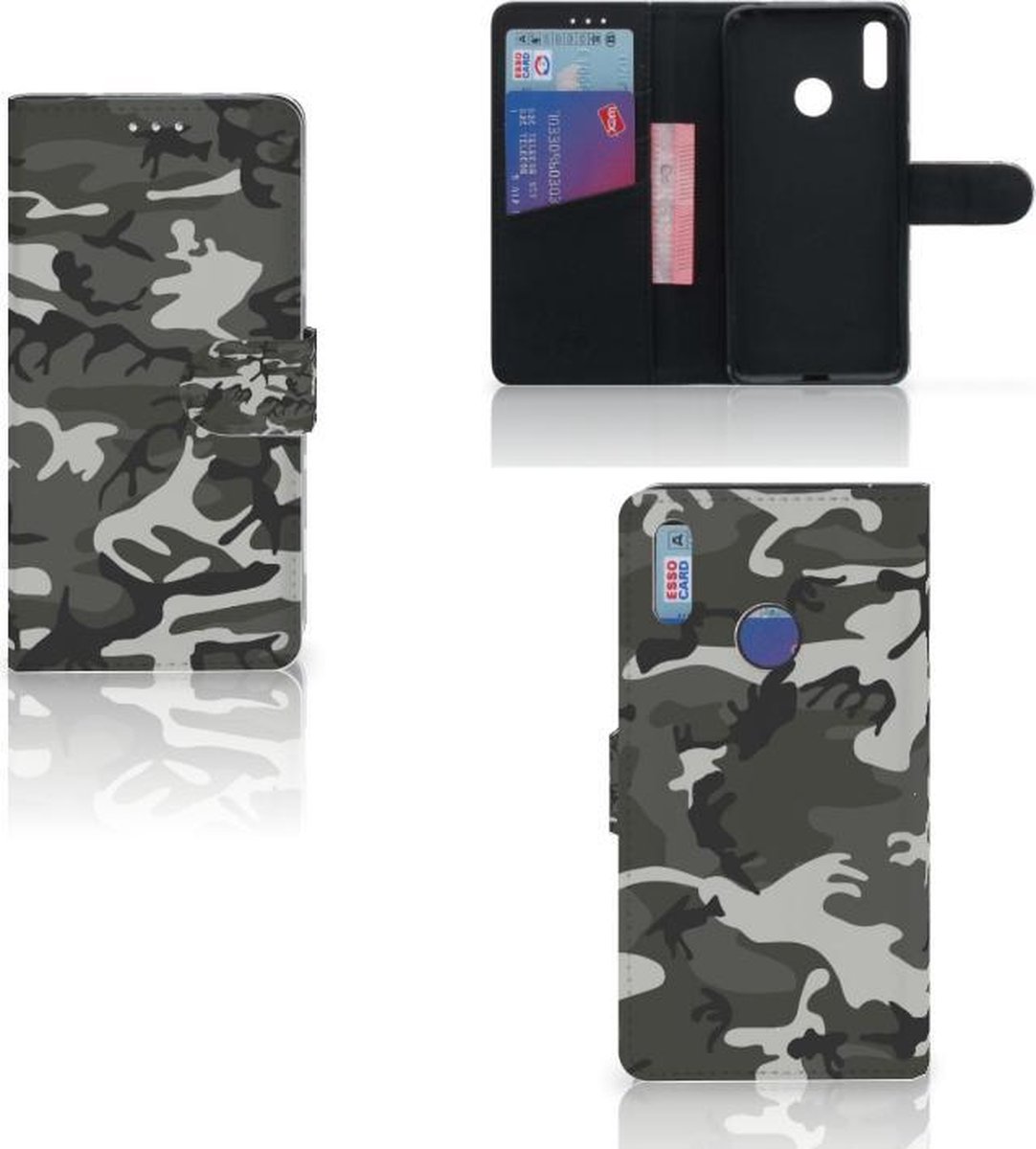 Huawei Y7 (2019) Telefoon Hoesje Army Light