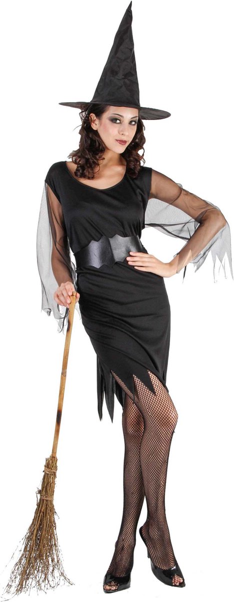 Adulte Femmes Noir 43 cm Sorcière Chapeau Halloween Accessoires Costume Robe Fantaisie 