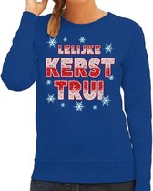 Foute kersttrui / sweater Lelijke kerst trui blauw voor dames - kerstkleding / christmas outfit 2XL (44)