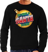 Foute Kersttrui / sweater - The name is Santa bitches  - zwart voor heren - kerstkleding / kerst outfit L (52)