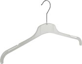 De Kledinghanger Gigant - 20 x Blouse / shirthanger kunststof transparant met rokinkepingen, 47 cm