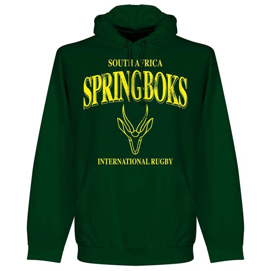 Zuid Afrika Spingboks Rugby Hooded Sweater - Donkergroen - M