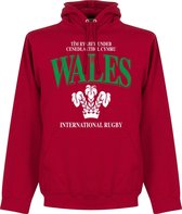 Wales Rugby Hooded Sweater - Rood - M