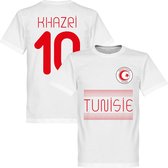 Tunesië Khazri 10 Team T-Shirt - Wit - XXL